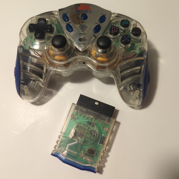 Controller And Receiver, Clear (EA Sports, PlayStation 2, Vtg) - Picture 1 of 12